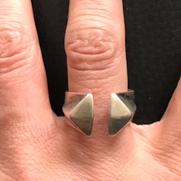 Sold- do it bid Anna Greta Eker Sterling Prism ring sz 6 - Picture 2 of 8